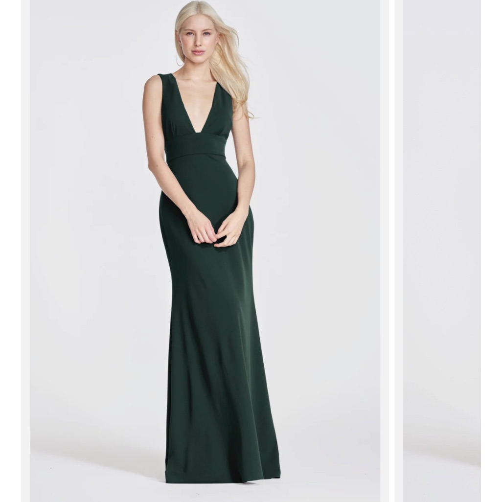 Fame And Partners Dress- Green Color With Bow